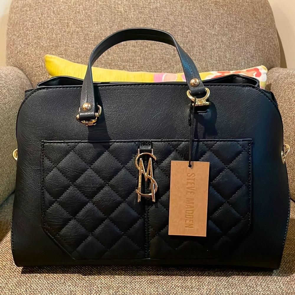STEVE MADDEN BCillian faux-leather satchel bag